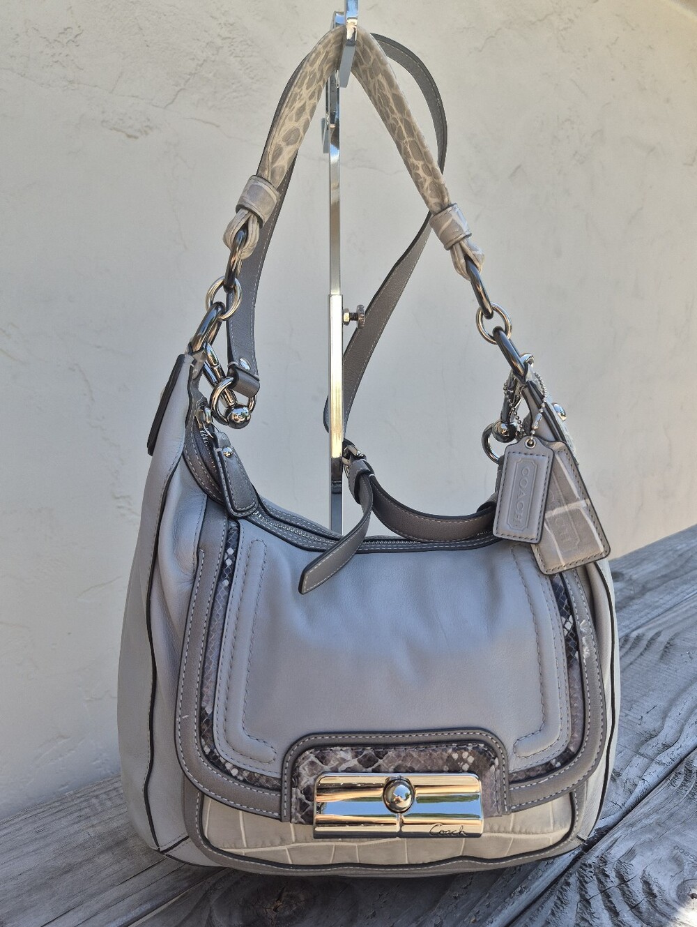 Coach Leather Kristin Spectator Hobo Bag - Picture 7 of 14